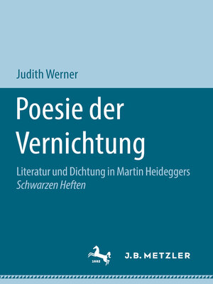 cover image of Poesie der Vernichtung